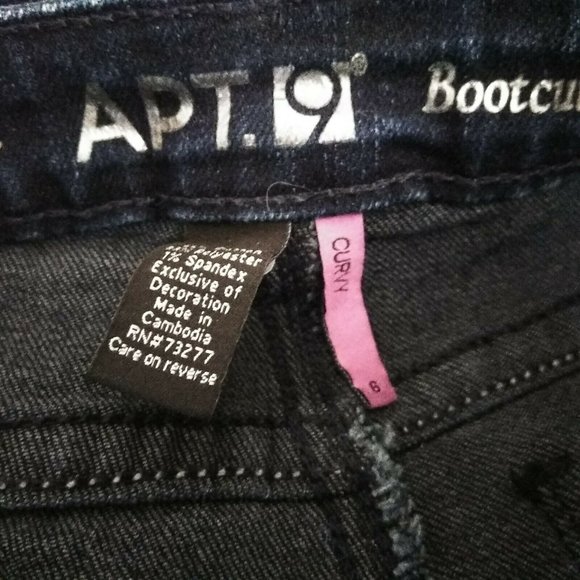 Apt. 9 BootCut Curvy Fit Jeans Size 6 L33 - Picture 4 of 8